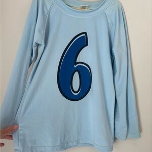 6 Year old Birthday Long Sleeve Sun and Swim shirt sz 6